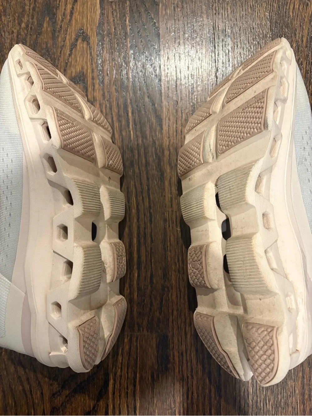 On Running Women's Cloudnova Sneakers in Light Gray & Blush Pink